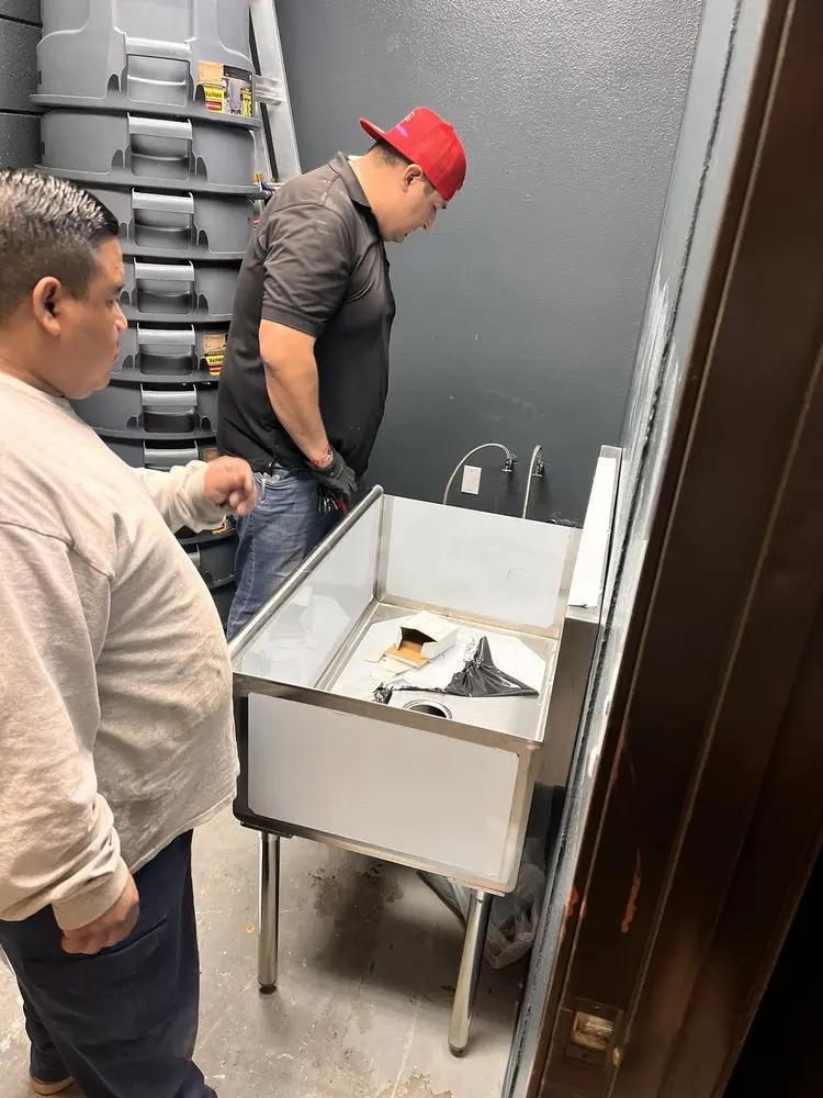 Commercial plumbing and sink installation in Copper Canyon